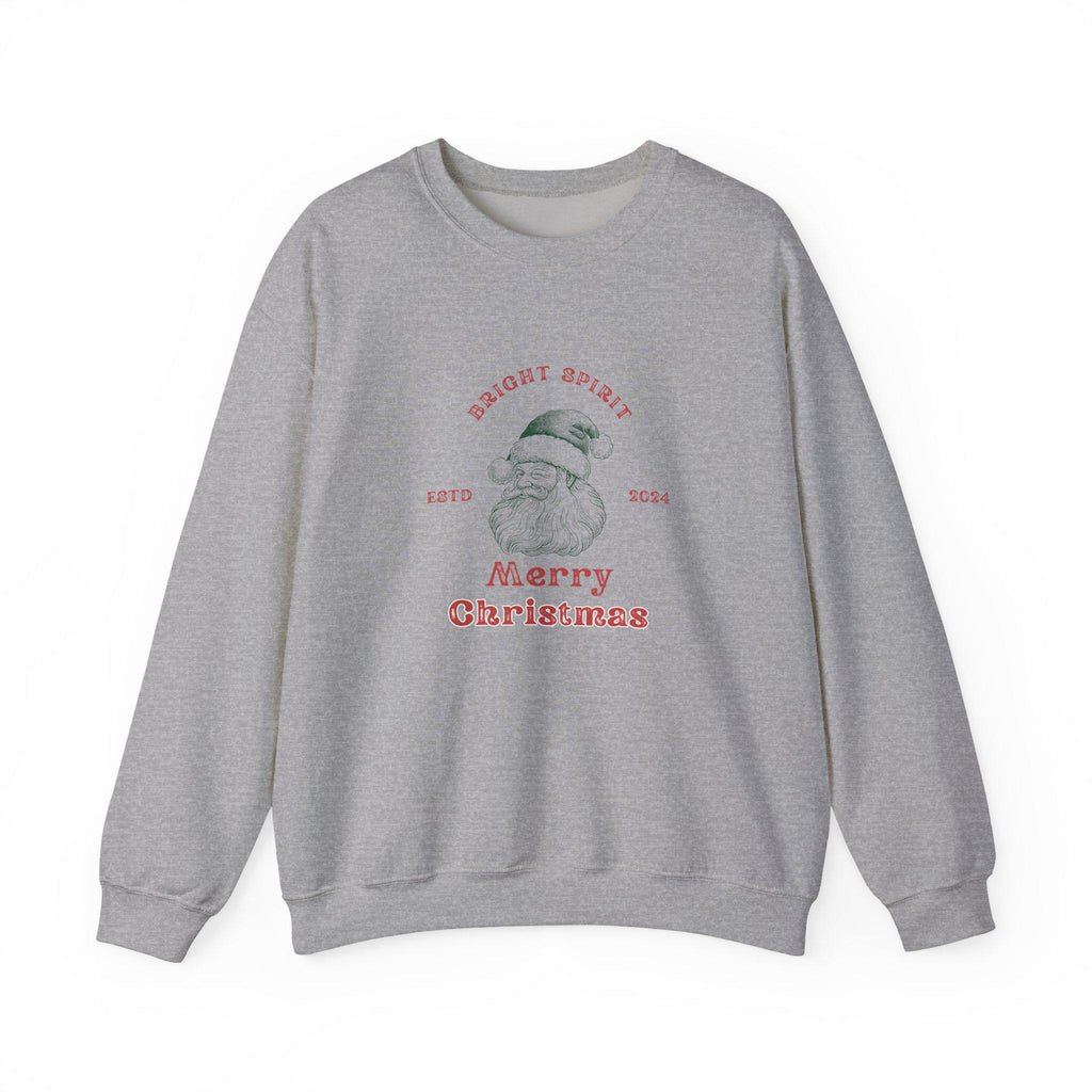 Vintage Santa Merry Christmas sweatshirt | Bright Spirit holiday crewneck
