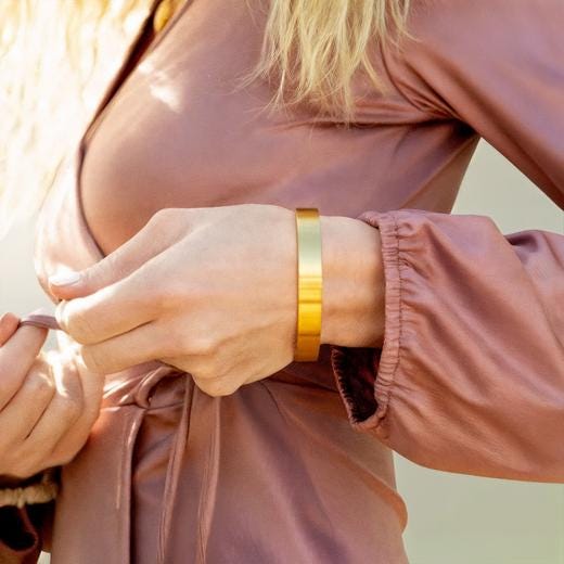 Personalized Engraved Cuff Bracelet | Rose Gold Metal Engraving Bracelet