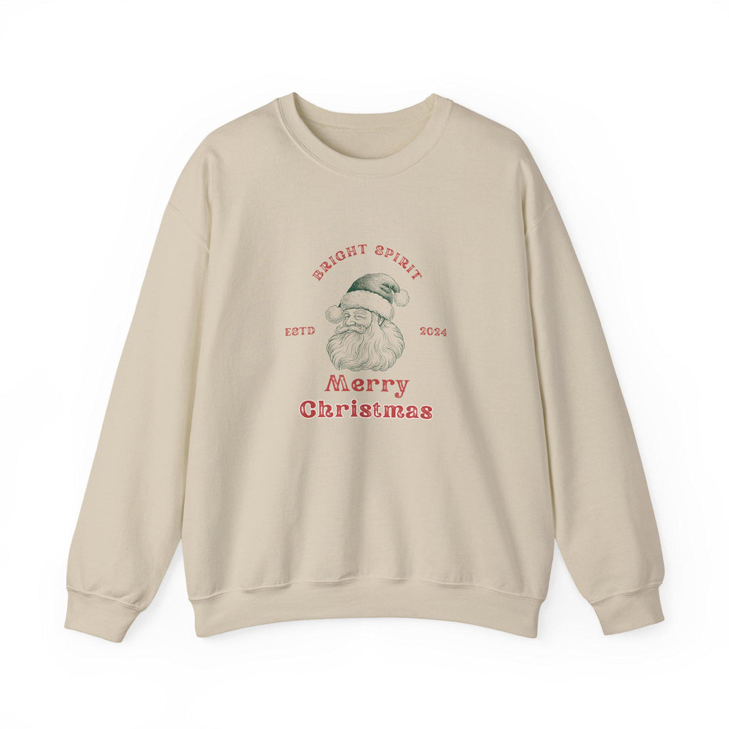Vintage Santa Merry Christmas sweatshirt | Bright Spirit holiday crewneck