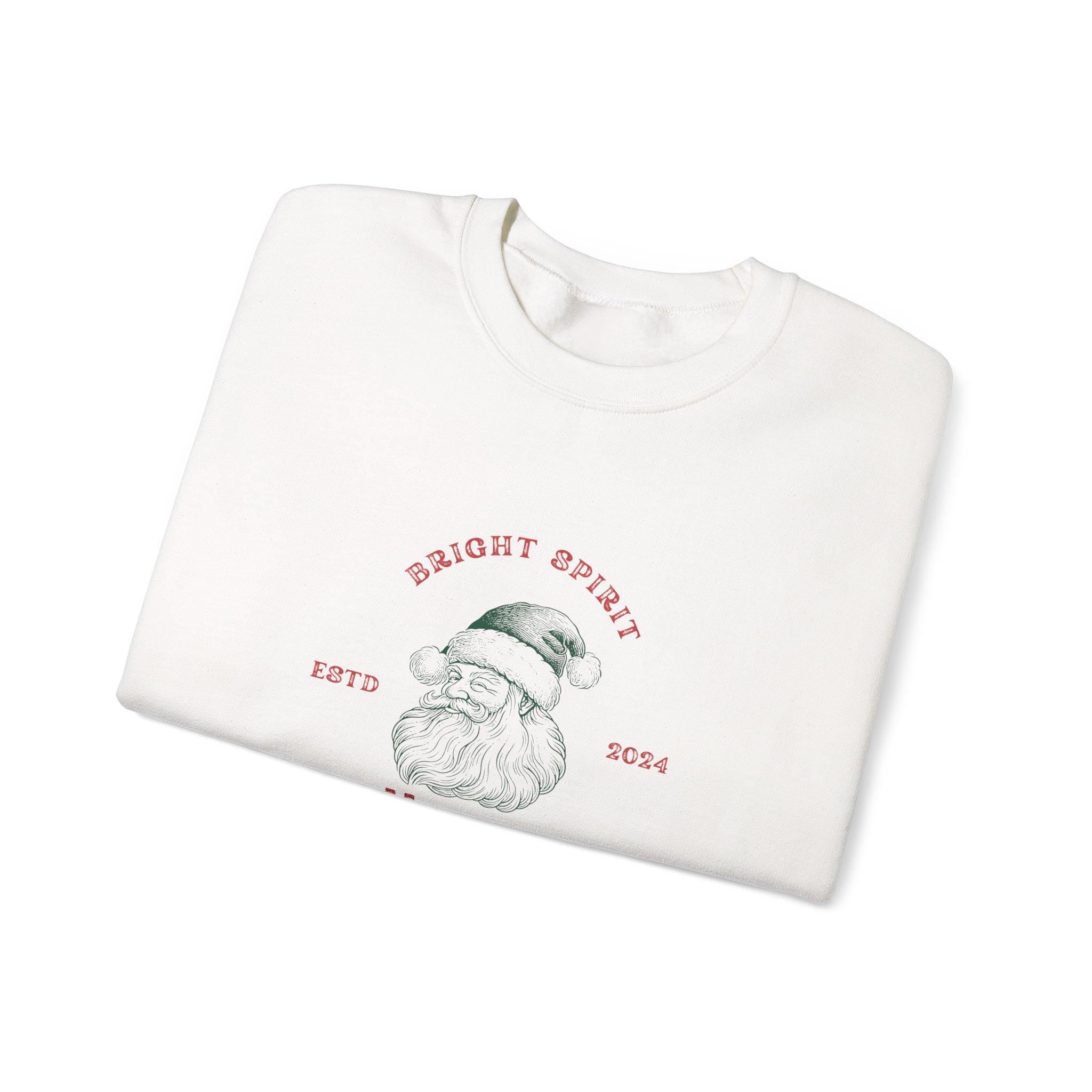 Vintage Santa Merry Christmas sweatshirt | Bright Spirit holiday crewneck